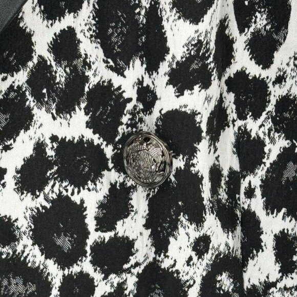 Lane Bryant Blazer Black Leopard Print Jacket Faux Leather Size 28 petite plus - Picture 7 of 13